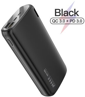 Kuulaa Power Bank 20000 Mah Draagbare Opladen Poverbank Mobiele Telefoon Externe Batterij Oplader Powerbank 20000 Mah Voor Xiaomi Mi QC PD zwart