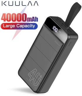 KUULAA Power Bank 40000mAh Portable Charging PowerBank 40000 mAh USB PoverBank External Battery Charger For Xiaomi Mi 9 8 iPhone
