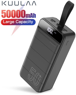 KUULAA Power Bank 50000mAh Portable Charging PowerBank 50000 mAh USB PoverBank External Battery Charger For Xiaomi Mi iPhone 9 8