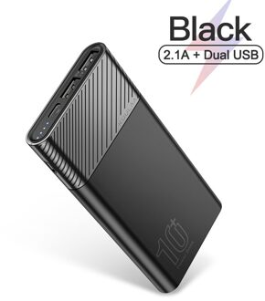 Kuulaa Powerbank 10000Mah Type C Power Bank Snel Opladen Draagbare Oplader Pd Batterij Poverbank Voor Xiaomi Samsung Poco x3 5V 2.4A zwart