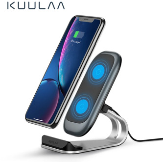 KUULAA Qi Wireless Charger 10W for iPhone X XS 8 XR Samsung S9 Xiaomi Fast Wireless Charging Dock Station Phone Holder Charger