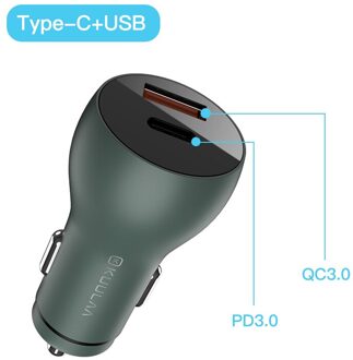 Kuulaa Quick Charge 3.0 36W Dubbele Usb Car Charger Voor Xiaomi Mi 9 Huawei P30 Pro QC3.0 Qc 3.0 auto Snel Opladen Telefoon Oplader marine blauw