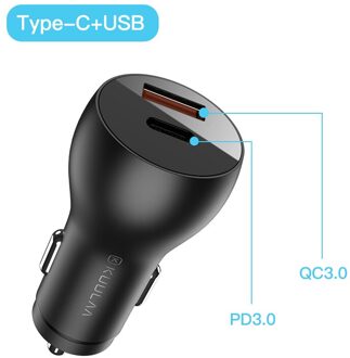 Kuulaa Quick Charge 3.0 36W Dubbele Usb Car Charger Voor Xiaomi Mi 9 Huawei P30 Pro QC3.0 Qc 3.0 auto Snel Opladen Telefoon Oplader zwart