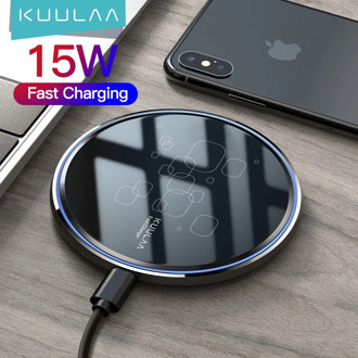 KUULAA Wireless Charger 15W Qi induction charger For Xiaomi Mi 9 Pro Wireless Charging Pad For iPhone 11 X XS Max XR 8 Plus