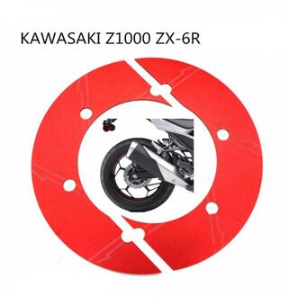 Kuulee Motor Achter Chain Gear Decoratieve Cover voor KAWASAKI Z1000 ZX-6R rood
