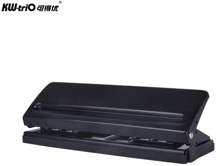 Kw-Trio Verstelbare 6-Gat Desktop Puncher Met 6 Vel Capaciteit Organizer Zes Ringband Voor A4 a5 A6 B7 Zuivel Planner zwart