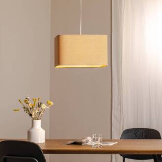 Kwadro hanglamp, beige, 40 x 40 cm, jute stof