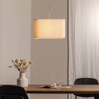 Kwadro hanglamp, wit, 40 x 40 cm, velours stof wit, goud