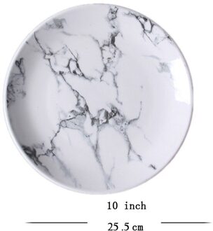 Kwartel 10 Inches Diner Plaat, Keramische Schalen en Borden Sets, Marmer Mok/Plaat, keramische Marmer Servies, Lepel, Kom, Koffie Set 10 duim plate