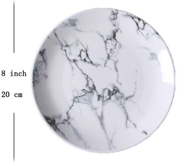 Kwartel 10 Inches Diner Plaat, Keramische Schalen en Borden Sets, Marmer Mok/Plaat, keramische Marmer Servies, Lepel, Kom, Koffie Set 8 duim plate