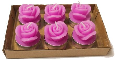 Kwartel 12 Pcs Rookloze Geurkaars, Home Decor Kaars, Rose Kaars, Bruiloft Kaars, Verjaardag Kaars pruim