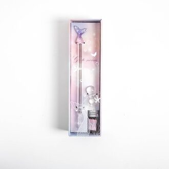 Kwasten Mermaid Glas Kroontjespen Set Voor Tekening Kalligrafie Handgemaakte Inkt Vulpen Voor Meisjes Vrouwen Briefpapier Journal 4