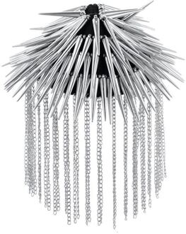 Kwastje Klinknagel Epauletten/Epaulet Schouder Bling Handgemaakte Kleding Accessoires Pak Decoratie Broches zilver