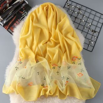 Kwastje Sjaal Dame Katoen Twill Sjaal Herfst Winter Gradiënt Warme Sjaals Vrouwelijke GRAY22 Geel