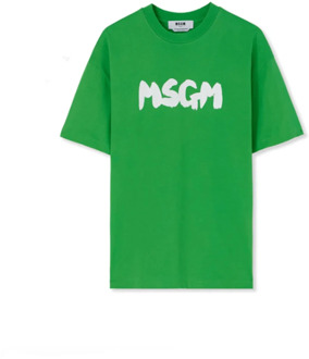 Kwaststreek Logo T-Shirt (Groen) Msgm , Green , Heren - Xl,L,M