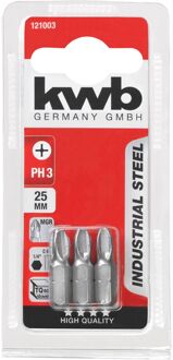 kwb Bit Phillips 3 - 25 mm INDUSTRIAL STEEL - 3 stuks