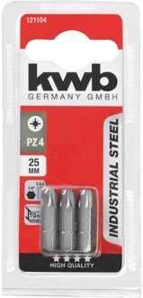 kwb Bit Pozidriv 1 - 25 mm INDUSTRIAL STEEL - 3 stuks