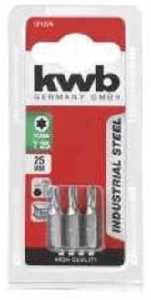 kwb Bit Torx 25 - 25 mm INDUSTRIAL STEEL - 3 stuks