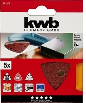 kwb schuurschijven delta korrel 80 set a 5