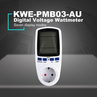 KWE-PMB01 Plug Socket Digitale Voltage Wattmeter Stroomverbruik Watt Energie Meter Ac Elektriciteit Analyzer Monitor EU