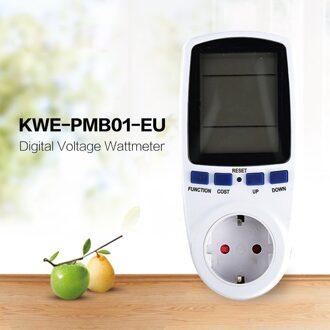KWE-PMB01 Plug Socket Digitale Voltage Wattmeter Stroomverbruik Watt Energie Meter AC Elektriciteit Analyzer Monitor