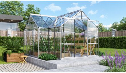 Kweekkas Sirius - Veiligheidsglas 3mm - Aluminium - 383x383x254cm