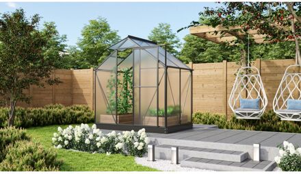 Kweekkas Triton 2500 - Polycarbonaat 4mm - Zwart - 198x131x207cm