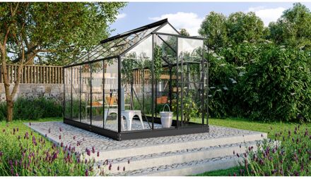 Kweekkas Triton 6200 - Veiligheidsglas 3mm - Zwart - 198x317x208cm