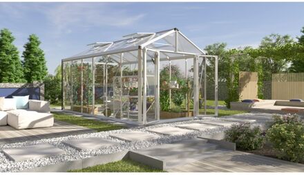 Kweekkas Zeus Comfort 11900 - Veiligheidsglas 3mm - Aluminium - 258x465x250cm