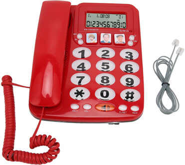KX-2035CID Vaste Telefoon 2-Lijn Vaste Telefoon Met Speakerphone Speed Dial Telefoon Inkomende Met Caller Id Thuis Kantoor Vaste Rood