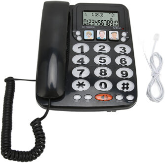 KX-2035CID Vaste Telefoon 2-Lijn Vaste Telefoon Met Speakerphone Speed Dial Telefoon Inkomende Met Caller Id Thuis Kantoor Vaste zwart