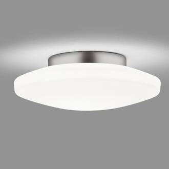 Kymo LED plafondlamp, IP44, Ø 26 cm chroom, opaal