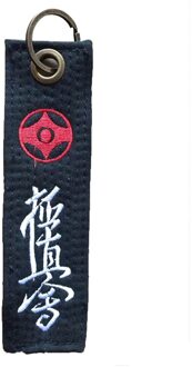 Kyokushin Kai Sleutelhanger Levert Zwarte Riem Sport Cadeaus Voor Verjaardag Iko Keepsake Hanger Key Button Sleutelhanger Kyokushin Riem