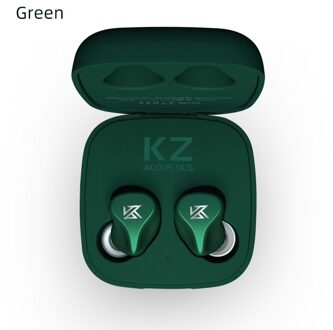 Kz Z1/Z1 Pro Tws Echte Draadloze Bluetooth 5.0/5.2 Oortelefoon Dynamische Spel Oordopjes Touch Control Sport Headset kz Z3 S2 S1 Z1 groen