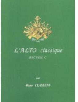 L Alto Classique Book C Viola & Piano - HENRI CLASSENS