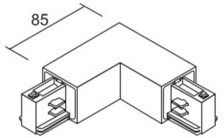L-connector LKM DALI, wit aardedraad links 3-fasen