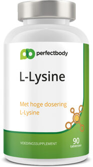 L-Lysine 1000 Mg - 90 L-Lysine Tabletten | Essentieel Aminozuur | Verhoogt Weerstand | PerfectBody.NL