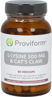 L-Lysine 500 mg & Cat's claw - 60 vegicaps - Aminozuren - Voedingssupplement