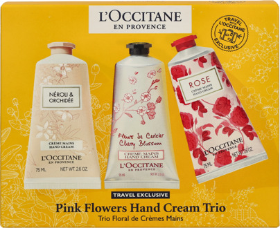 l'occitane Pink Flowers Hand Cream Trio Set225 ml.