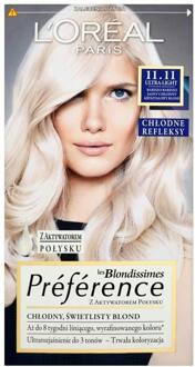 L'Oreal - Les Blondissimes Preference Hair Dye 11.11 Very Bright Cool Crystal Blonde