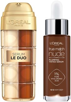 L'Oréal Paris Age Perfect Serum Le Duo 30ml & True Match Tinted Serum 30ml Bundle (Various Shades) - 10-12 Very Deep