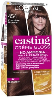 L’Oréal Paris Casting Crème Gloss haarkleuring - 454 Brownie Mahonie Bruin - 000