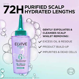 L'Oréal Paris Elvive Hydra Pure Exfoliërend Pre-Shampoo Serum met Salicylzuur voor Vettige Hoofdhuid en Haarwortels 102 ml