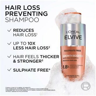 L'Oréal Paris L'Oreal Paris Elvive Growth Booster Shampoo, Anti Hair Loss, 200ml