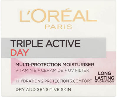 L'Oréal Paris Loreal Paris Dermo Expertise Triple Active Day Multi-Protection Moisturiser - Droge / Gevoelige Huid (50ml)