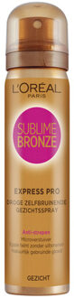 L'Oréal Paris Sublime Sun Express Pro Droge Zelfruinende Gezichtsspray - 75ml - Zelfbruiner Gezicht