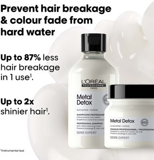 L'Oréal Professionnel Metal Detox Clarifying Shampoo 300ml & Hair Mask 150ml, Prevent Breakage & Colour Fade from Hard Water
