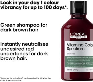 L'Oréal Professionnel Vitamino Color Spectrum Green Tinted Shampoo For Dark Brown Coloured Hair 300ml