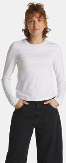 L/S Lux Crew Tee Shirt Dames Wit