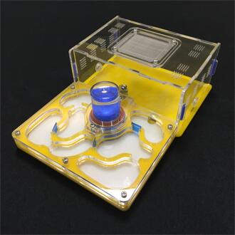 L size vliegtuig 9 kleur beschikbaar ant farm acryl vocht met voeden gebied, insect mier villa huisdier geavanceerde mania farm mieren geel